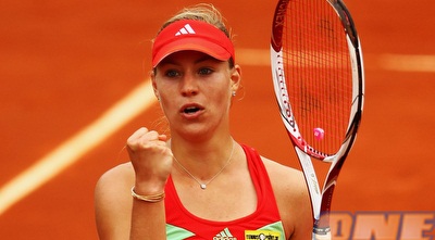 אנג´ליקה קרבר אחרי שניצחה (GettyImages)