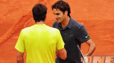 פדדר ודל פוטרו. השוייצרי לא אוהב הפתעות הא? (GettyImages)