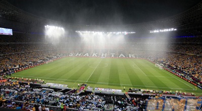 דונבאס ארנה תחת הגשם השוטף (יוסי ציפקיס)