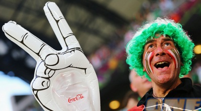 אוהד איטלקי בפתיחה. יחייך גם בסיום? (GettyImages)