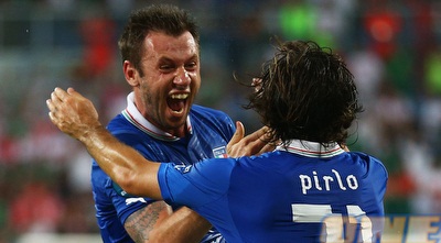 קסאנו חוגג עם פירלו (GettyImages)