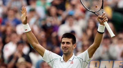 נובאק ג´וקוביץ´ חוגג עליה לסיבוב הרביעי (GettyImages)
