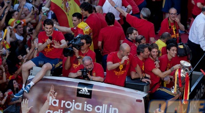 שחקני ספרד (GettyImages) שחקני ספרד (GettyImages)