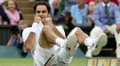 פדרר אחרי הזכיה. הגדול בהיסטוריה, אבל משהו בניצוץ חסר (GettyImages)