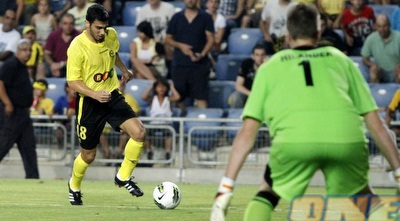 שבחון מול הילנדר. הקשר חזר להרכב אחרי שכבש במשחק הראשון (יוסי ציפקיס)