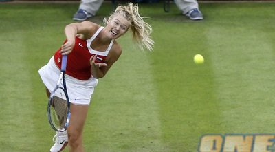 שראפובה מול פאר בלונדון. המערכה הראשונה שלה (רויטרס)