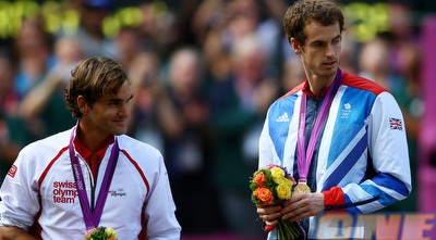 מארי ופדרר עם המדליות. גם כסף זה בסדר (GettyImages)