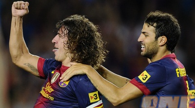 פויול ופברגאס חוגגים. דיווח סתמי או רעידת אדמה? (GettyImages) פויול ופברגאס חוגגים. דיווח סתמי או רעידת אדמה? (GettyImages)