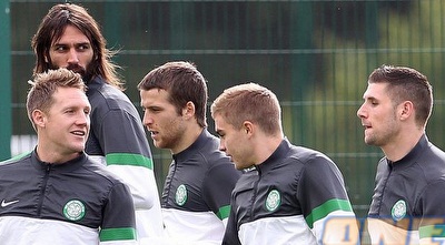 שחקני סלטיק באימון. לא צריכים עוד חיזוק