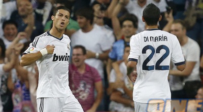 כריסטיאנו רונאלדו חוגג את השער השני (רויטרס)