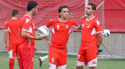 אנטבי, מרעי וחיימוביץ´. שחקני ההגנה תורגלו בהרכב (משה חרמון)