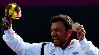 נועם גרשוני ומדליית הזהב (GettyImages)