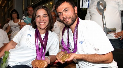 גרשוני ופיזרו באולימפיאדת הנכים. עוד מדליה לאוסף (שי לוי)