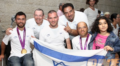 קבלת הפנים לספורטאים בנתב&qout;ג (שי לוי)