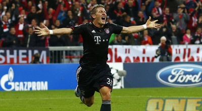 בסטיאן שוויינשטייגר חוגג את השער (רויטרס)