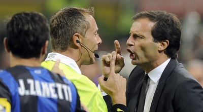 אלגרי מתווכח עם השופט, זאנטי מנסה לעשות סדר (רויטרס)