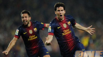 ליאו מסי חוגג את שער השוויון (GettyImages) ליאו מסי חוגג את שער השוויון (GettyImages)