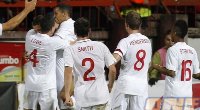 האנגלים חוגגים, רגע לפני המהומה (GettyImages)