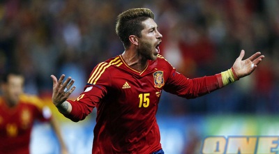 סרחיו ראמוס בטירוף אחרי שער היתרון (רויטרס)