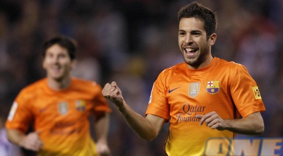 ורץ לחגוג. ליאו מסי בדרך לברך (רויטרס)