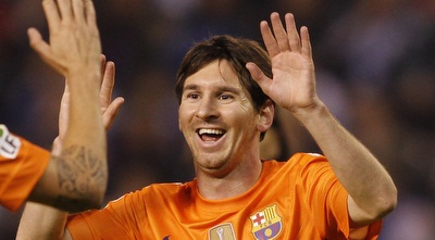 ליאו מסי מאושר (רויטרס)