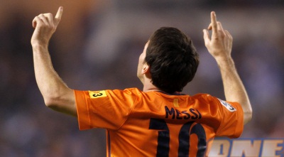 ליאו מסי חוגג. כרגיל (רויטרס)