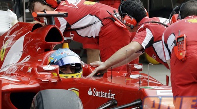 אלונסו והצוות בשוק. יזנק מהמקום החמישי (רויטרס)