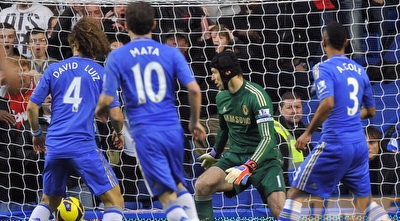 שחקני צ´לסי. המשטרה נכנסה לתמונה (רויטרס)