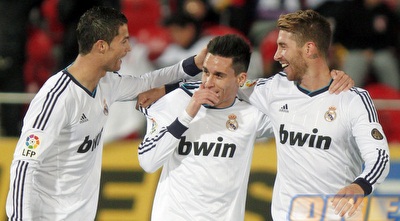 רונאלדו, קאייחון וראמוס חוגגים (רויטרס)