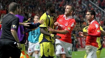 גורי ומרעי מתעמתים. אוסקר: &qout;שיחקנו עם השחקן הכי מהיר שלנו&qout; (יניב גונן) גורי ומרעי מתעמתים. אוסקר: &qout;שיחקנו עם השחקן הכי מהיר שלנו&qout; (יניב גונן)