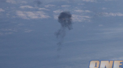 כיפת ברזל מיירטת טיל באזור ת&qout;א (שי לוי)