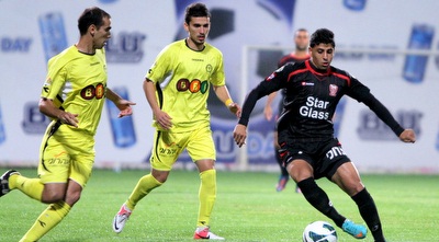 זבידאת לצד חטיב. לאנשי נתניה זה הספיק (יניב גונן)