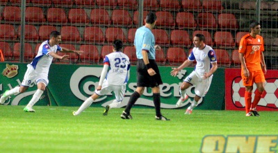 מזרחי חוגג את השער שלו (משה חרמון)