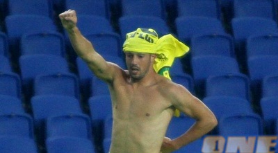 עומר פרץ חוגג את השער הדרמטי. חיכה הרבה (יניב גונן)