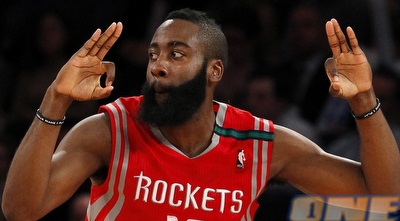 הארדן חוגג בגארדן (רויטרס)