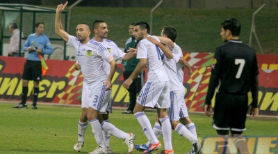 שחקני כרמיאל/צפת חוגגים (משה חרמון)