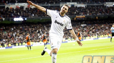 בנזמה חוגג שער יתרון (רויטרס)