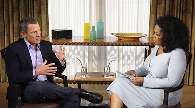 לאנס ארמסטרונג במהלך הראיון עם אופרה