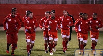 ניר נחום, וואליד באדיר, אלירן דנין והחברים באימון (יוסי ציפקיס)