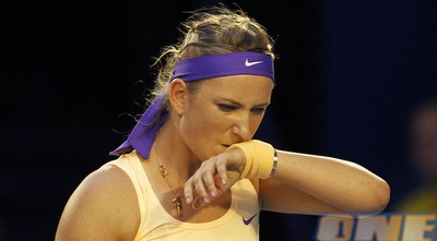 אזרנקה מאוכזבת במערכה הראשונה (רויטרס)