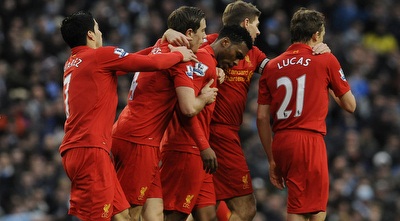 שחקני ליברפול חוגגים (רויטרס) שחקני ליברפול חוגגים (רויטרס)