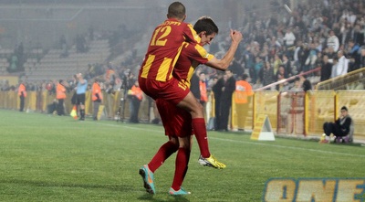 סטפן שצ´פוביץ´ חוגג שער בכורה (חגי ניזרי)