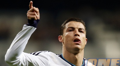 רונאלדו חוגג שער. זה קורה בממוצע 1.01 פעם במשחק (רויטרס)