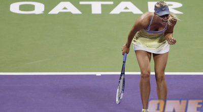 מריה שראפובה מאושרת לאחר הניצחון (רויטרס)