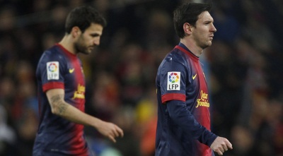 פברגאס ומסי מתוסכלים (רויטרס)