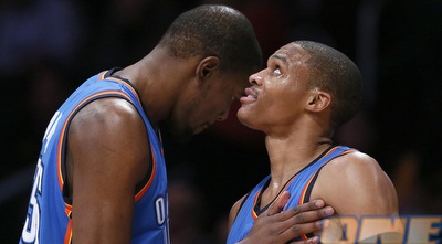 ווסטברוק ודוראנט. הלכו התקוות למקום הראשון במערב? (רויטרס)