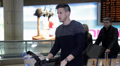 רמי גרשון הבוקר בנמל התעופה (יניב גונן)