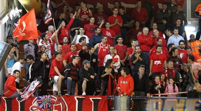 אוהדי הפועל שהגיעו לנתניה (שי לוי)