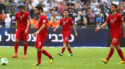 שחקני נבחרת פורטוגל מאוכזבים (שי לוי)