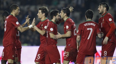 פורטוגל חוגגת. עשתה את שלה בבאקו (רויטרס) פורטוגל חוגגת. עשתה את שלה בבאקו (רויטרס)